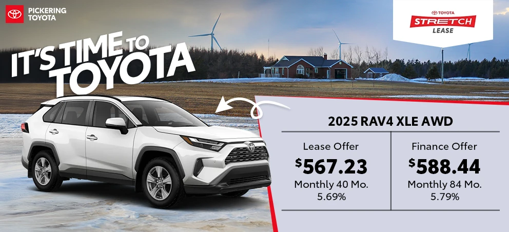 It's Time To Toyota 2025 RAV4 XLE AWD Deals @ Pickering Toyota
